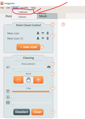 calibrate 3d scan