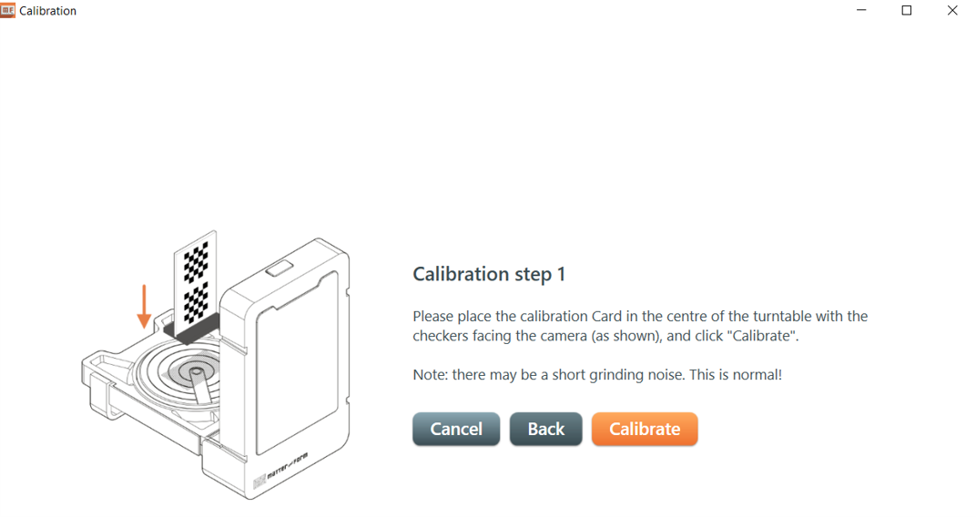 calibrate 3d scan