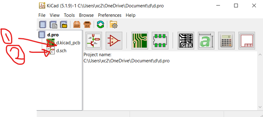 KiCad project layout