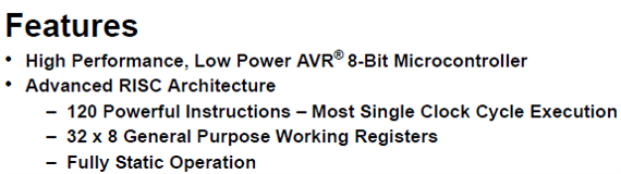 features of Attiny45 